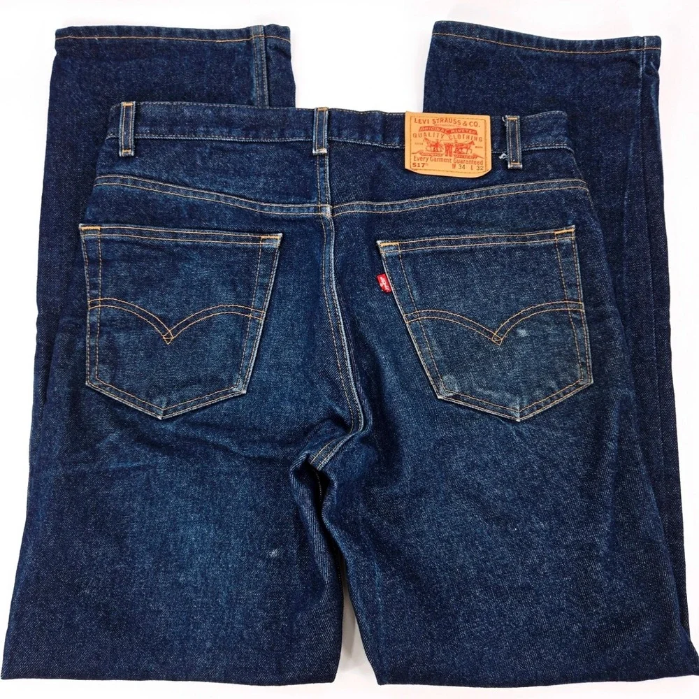 Levi's 517 Bootcut Jeans Dark‎ Wash Indigo 2001 Vintage W34 L32 Denim